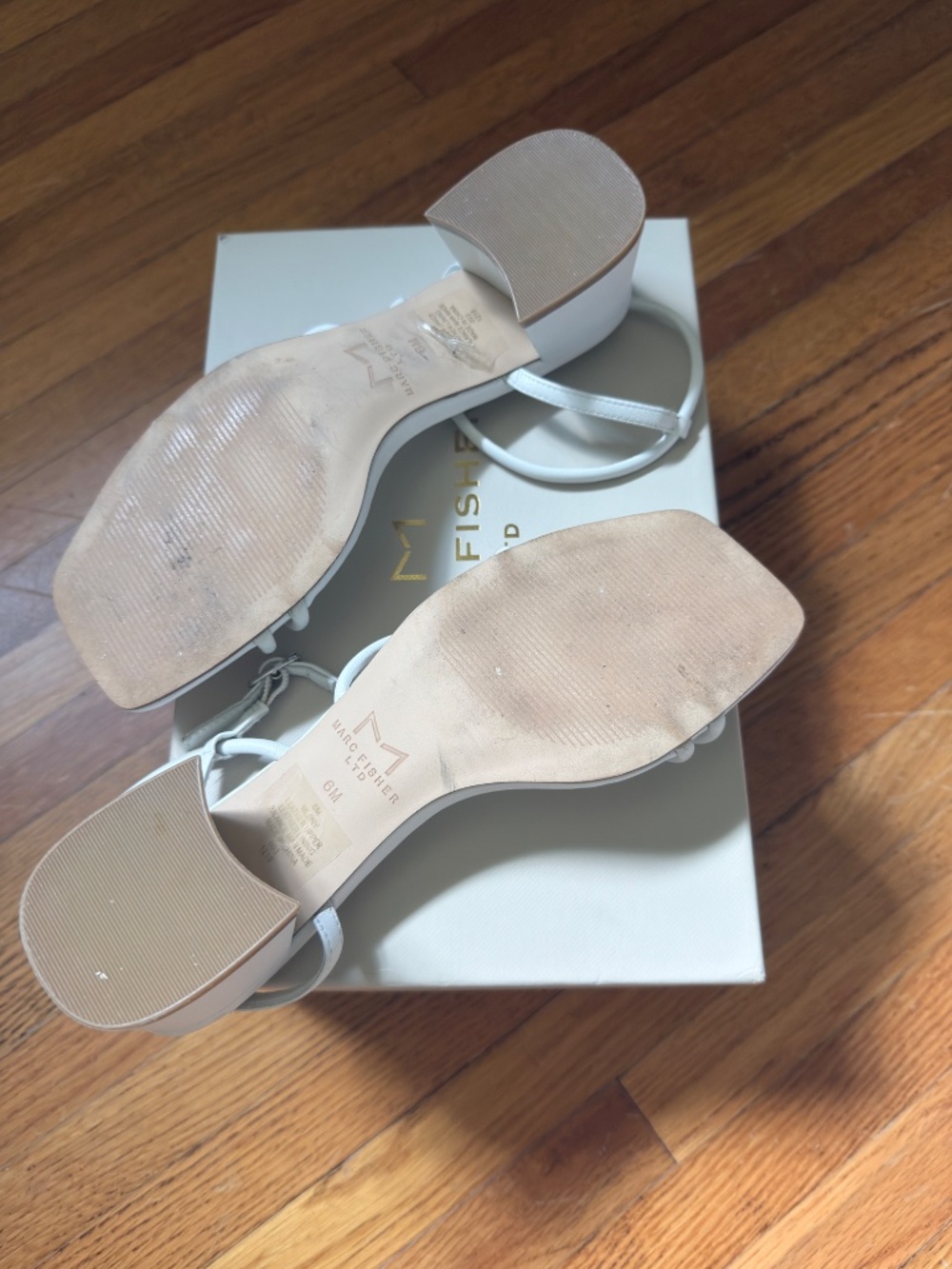 Marc fisher ltd white jiny sandal - Picture 2 of 3
